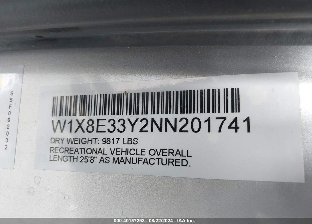 2022 MERCEDES SPRINTER 3500XD VIN: W1X8E33Y2NN201741