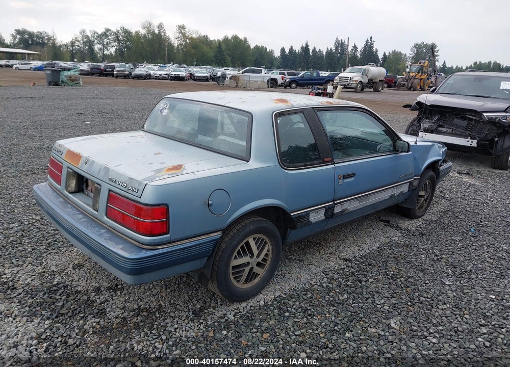 1987 PONTIAC GRAND AM VIN: 1G2NE14L7HC924029
