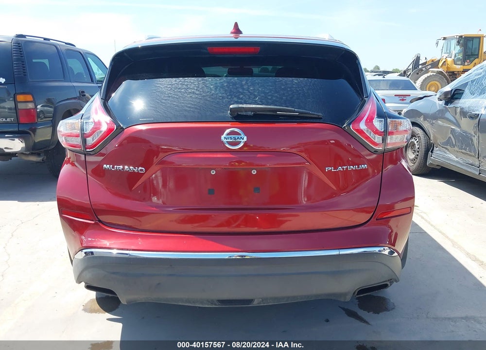 2016 NISSAN MURANO PLATINUM VIN: 5N1AZ2MG7GN168448
