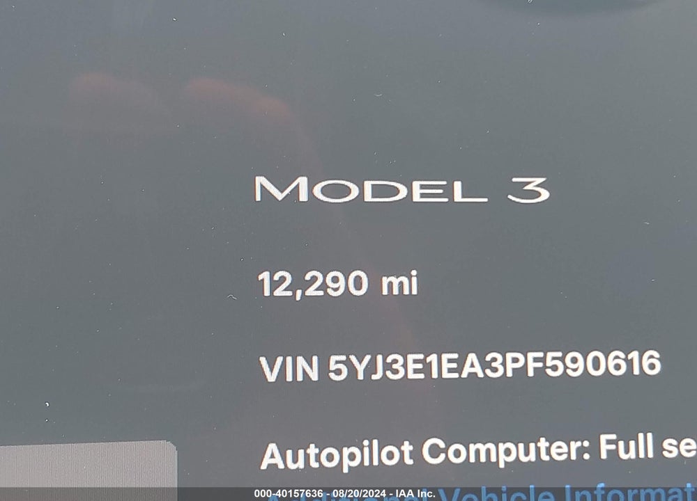 2023 TESLA MODEL 3 REAR-WHEEL DRIVE VIN: 5YJ3E1EA3PF590616