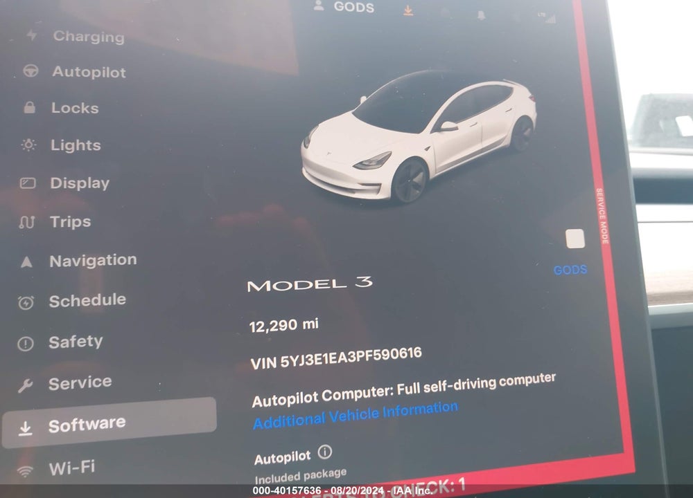 2023 TESLA MODEL 3 REAR-WHEEL DRIVE VIN: 5YJ3E1EA3PF590616