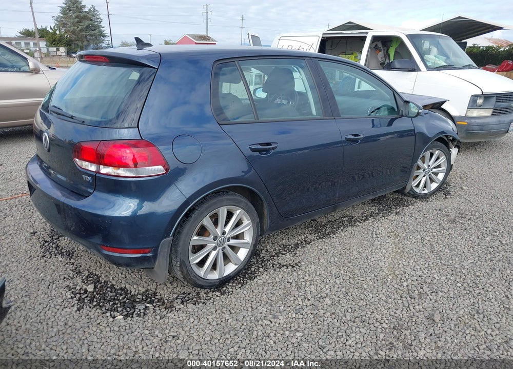 2013 VOLKSWAGEN GOLF 2.0L TDI 4-DOOR VIN: WVWDM7AJ4DW128394
