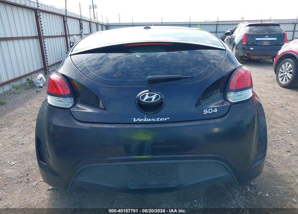 2013 HYUNDAI VELOSTER BASE W/BLACK VIN: KMHTC6AD6DU145062