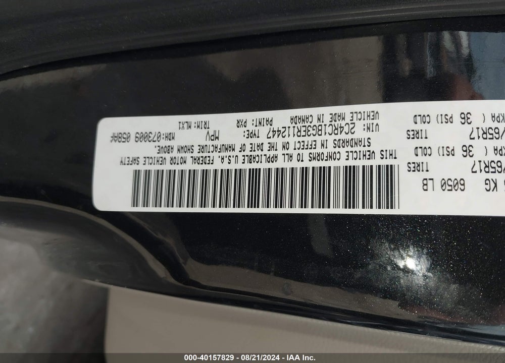 2014 CHRYSLER TOWN & COUNTRY TOURING VIN: 2C4RC1BG3ER112447