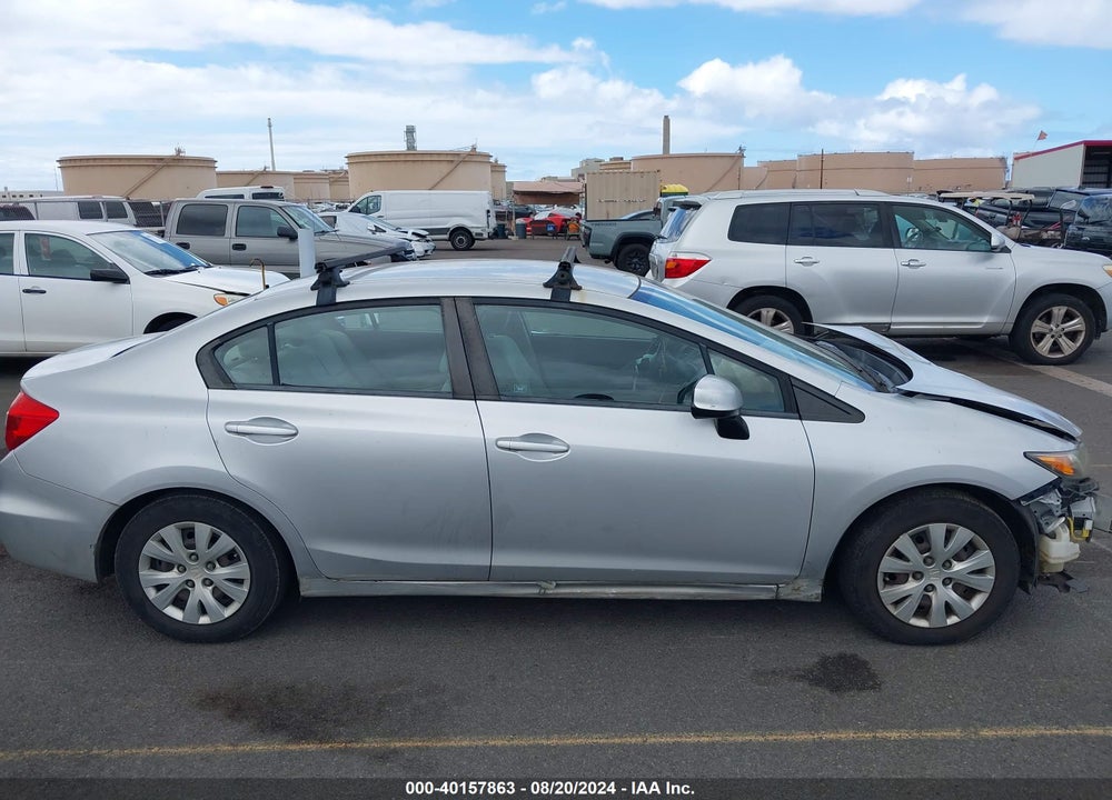 2012 HONDA CIVIC LX VIN: 2HGFB2F55CH605197