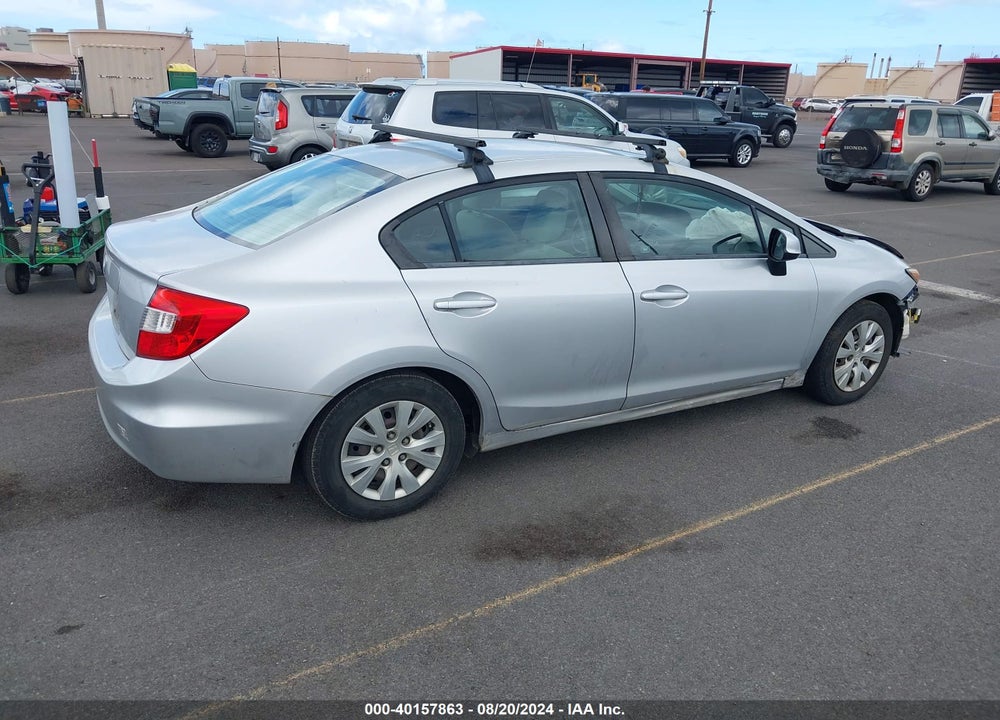 2012 HONDA CIVIC LX VIN: 2HGFB2F55CH605197