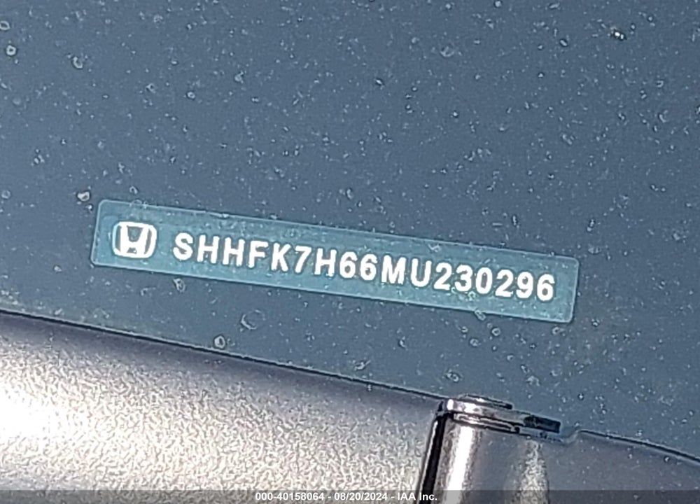 2021 HONDA CIVIC EX VIN: SHHFK7H66MU230296
