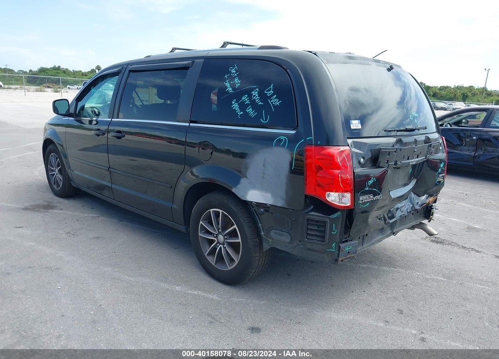 2017 DODGE GRAND CARAVAN SXT VIN: 2C4RDGCG3HR697887
