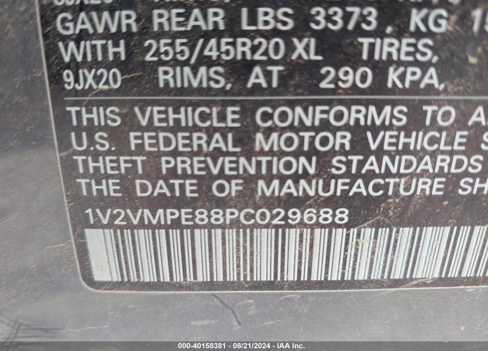 2023 VOLKSWAGEN ID.4 PRO/PRO S VIN: 1V2VMPE88PC029688