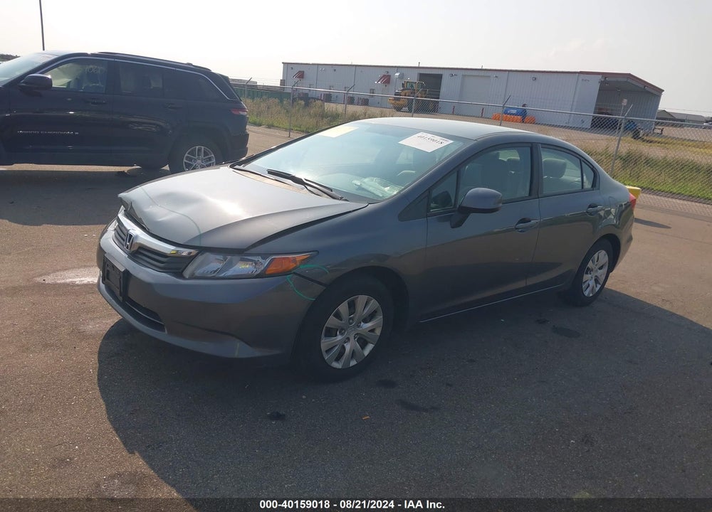 2012 HONDA CIVIC LX VIN: 19XFB2F51CE012348