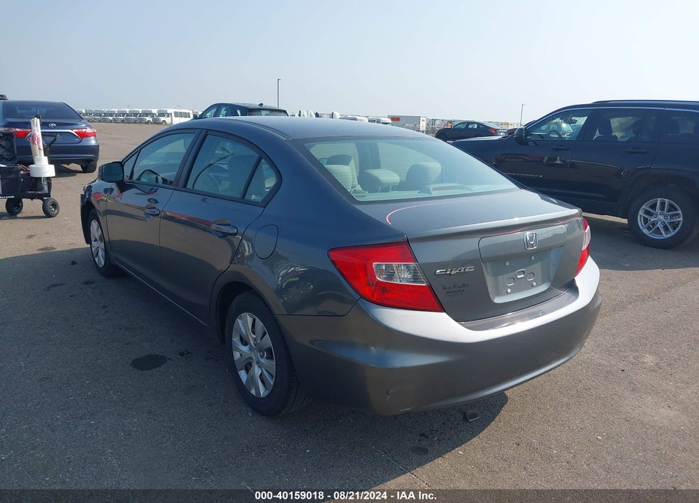 2012 HONDA CIVIC LX VIN: 19XFB2F51CE012348