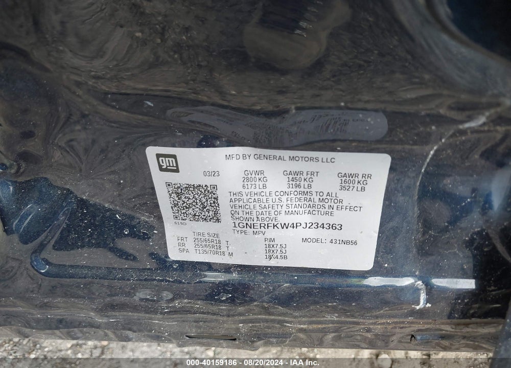 2023 CHEVROLET TRAVERSE FWD LS VIN: 1GNERFKW4PJ234363