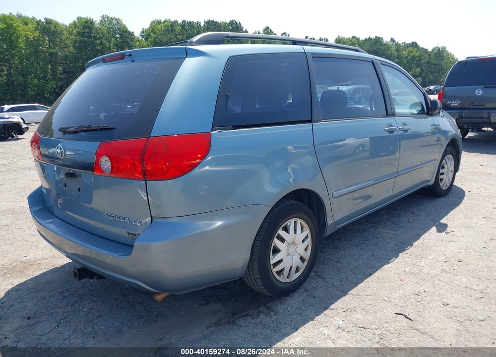 2008 TOYOTA SIENNA CE VIN: 5TDZK23C08S199014