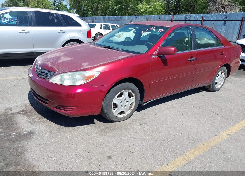 2002 TOYOTA CAMRY LE V6 VIN: 4T1BF32K72U012113