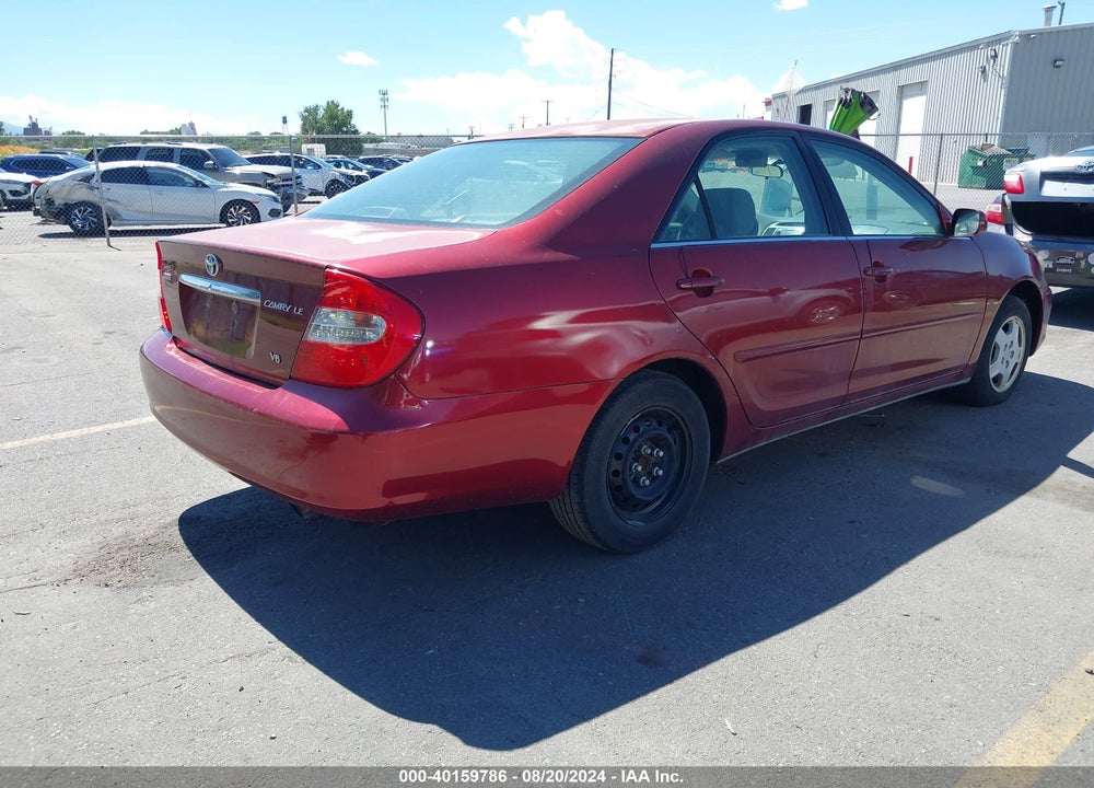 2002 TOYOTA CAMRY LE V6 VIN: 4T1BF32K72U012113