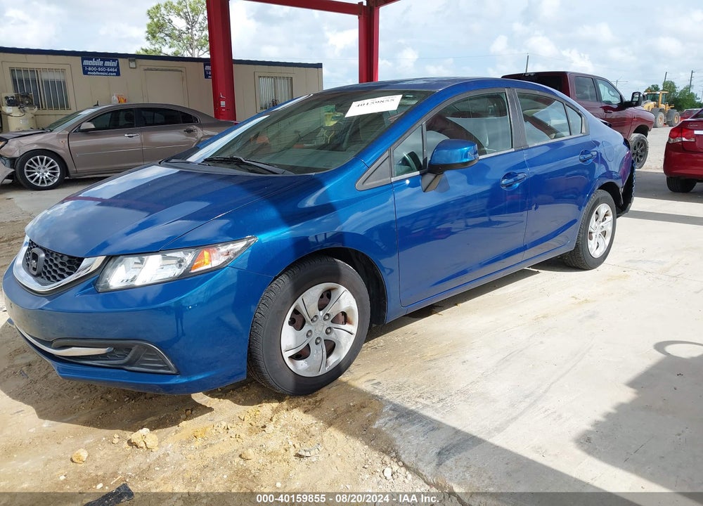 2013 HONDA CIVIC LX VIN: 19XFB2F50DE086748