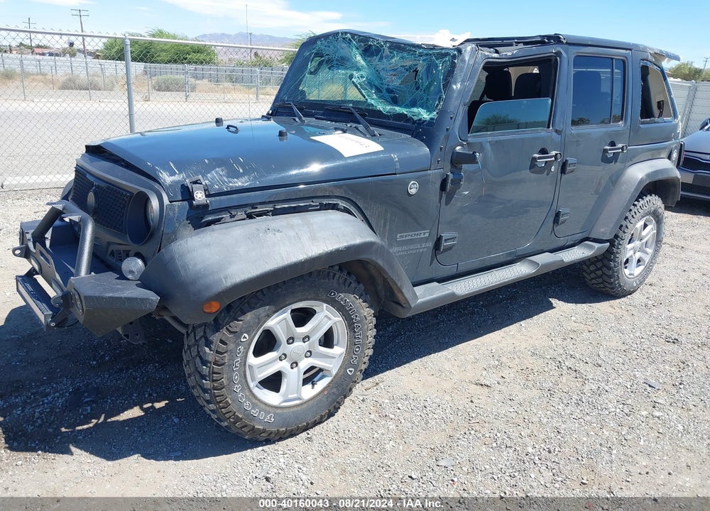 2017 JEEP WRANGLER UNLIMITED SPORT 4X4 VIN: 1C4BJWDG5HL654647