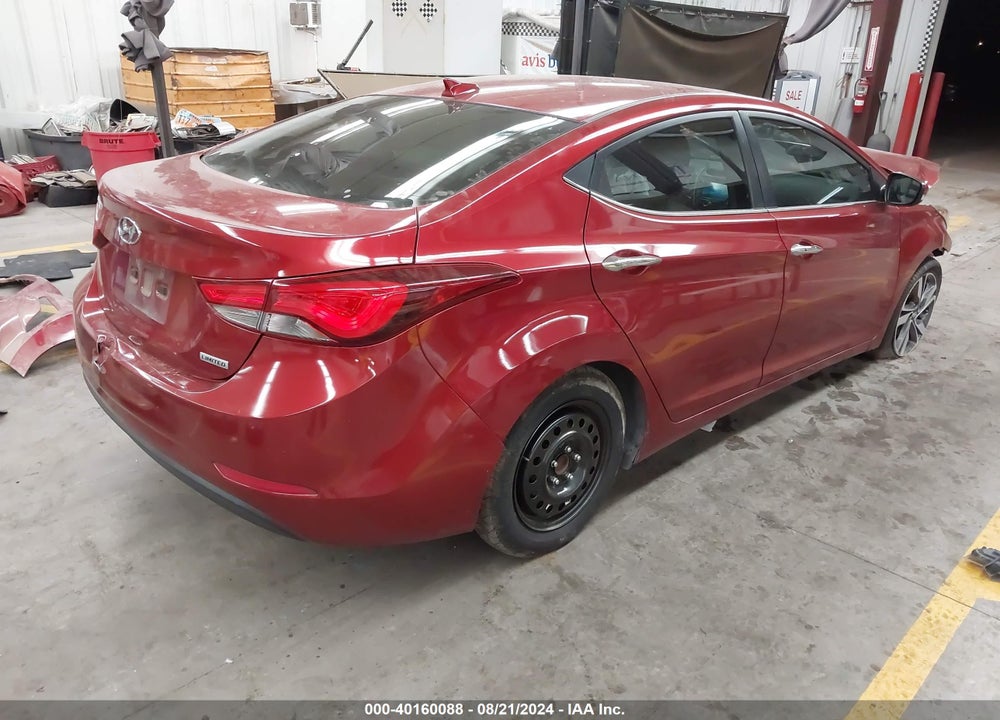 2016 HYUNDAI ELANTRA LIMITED VIN: 5NPDH4AE7GH652705