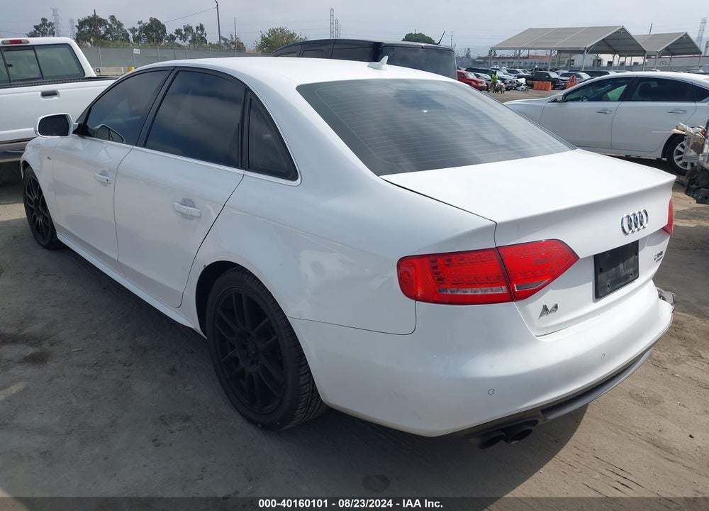 2012 AUDI A4 2.0T PREMIUM VIN: WAUFFAFL2CN009769