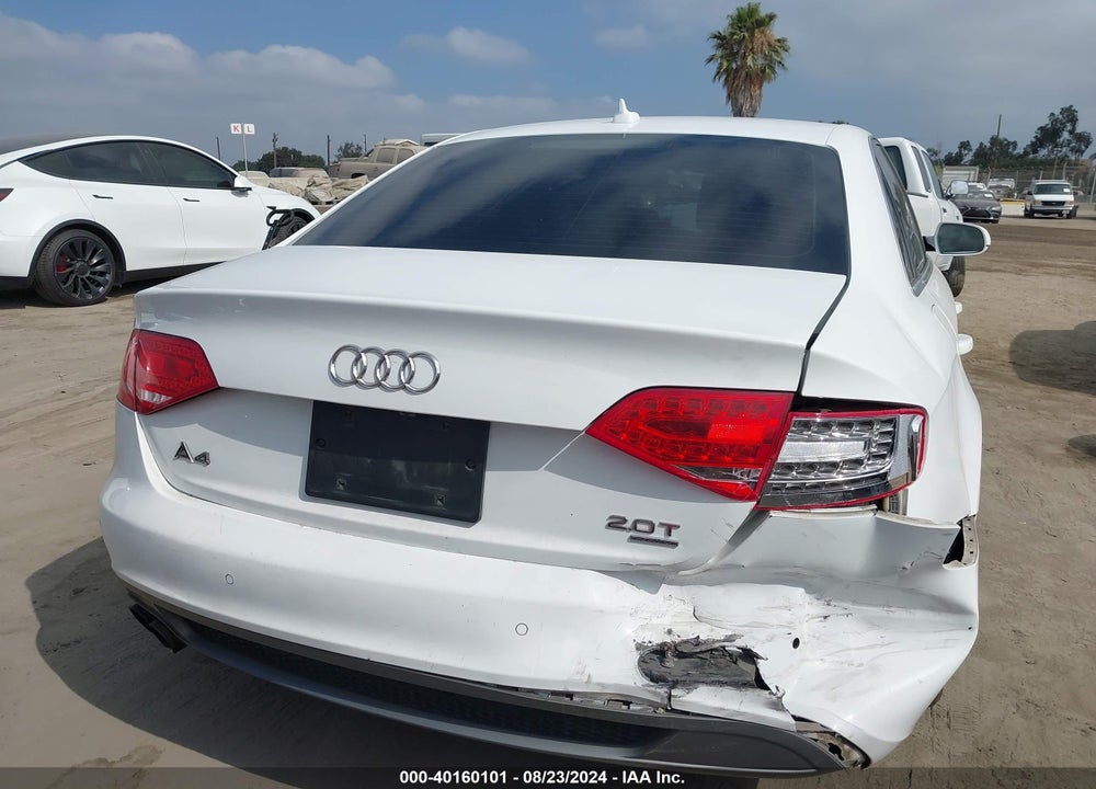 2012 AUDI A4 2.0T PREMIUM VIN: WAUFFAFL2CN009769