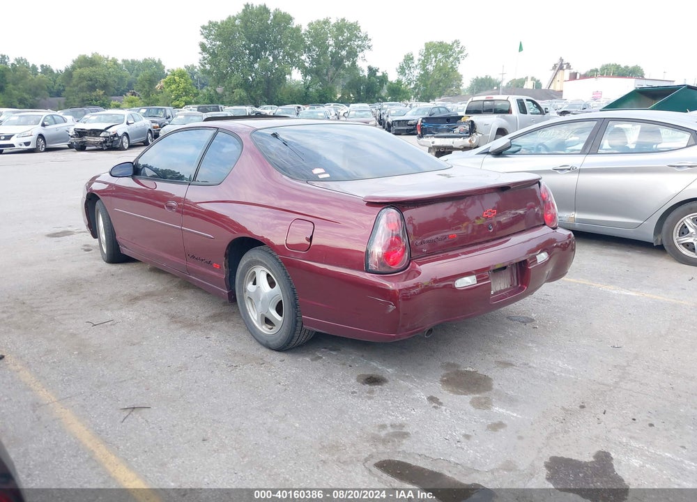 2002 CHEVROLET MONTE CARLO SS VIN: 2G1WX15K829244096