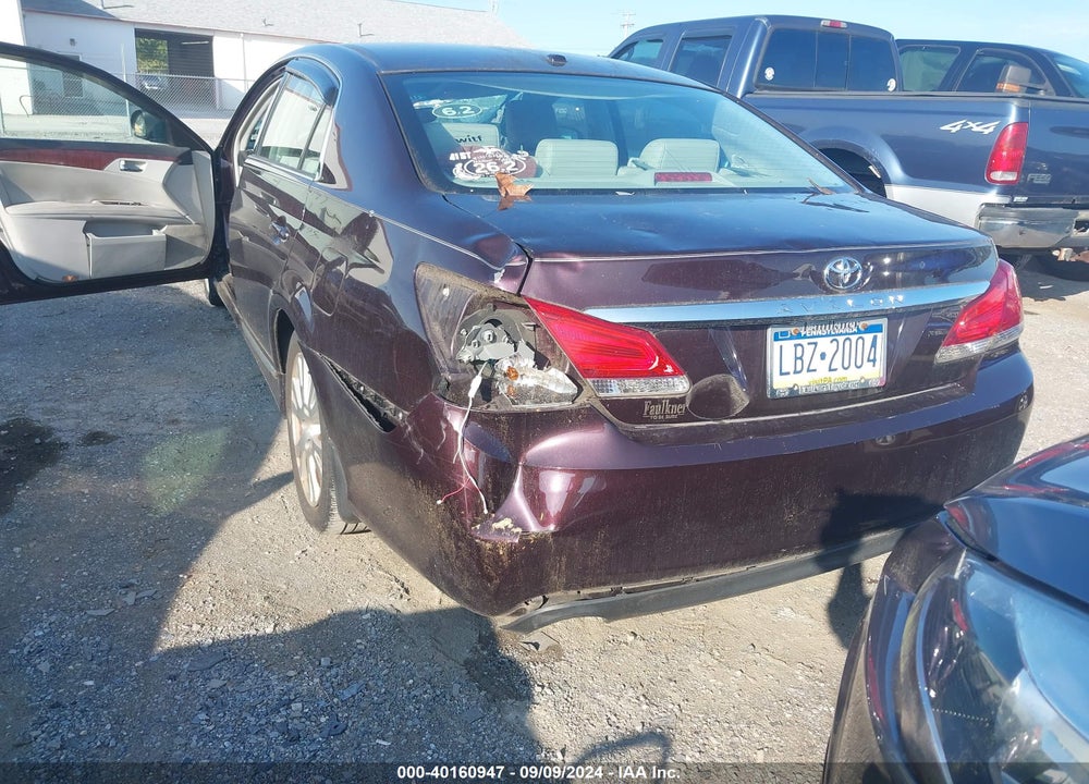 2011 TOYOTA AVALON VIN: 4T1BK3DB2BU437554