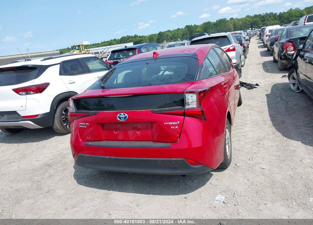 2019 TOYOTA PRIUS XLE VIN: JTDL9RFU7K3008034