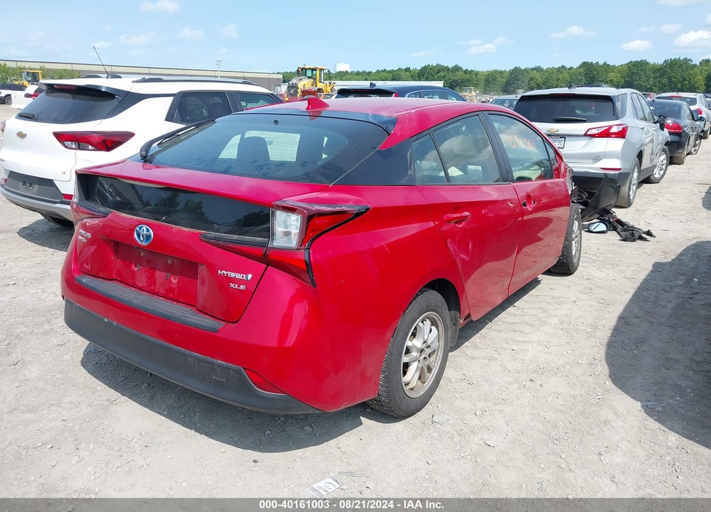 2019 TOYOTA PRIUS XLE VIN: JTDL9RFU7K3008034