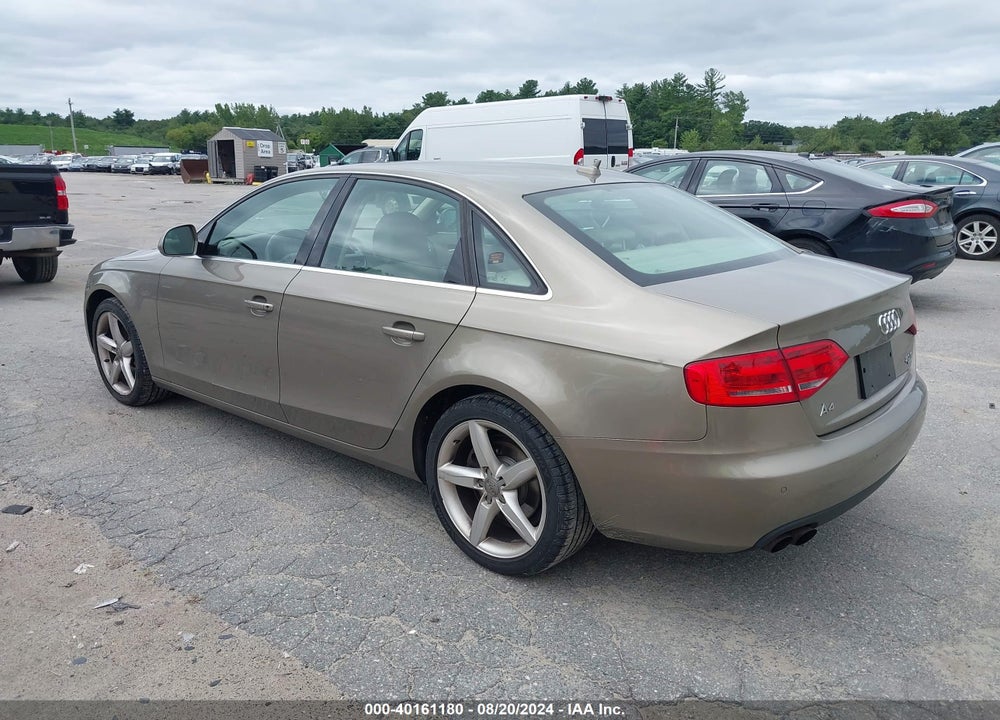 2009 AUDI A4 2.0T PREMIUM VIN: WAUMF78K09A081603