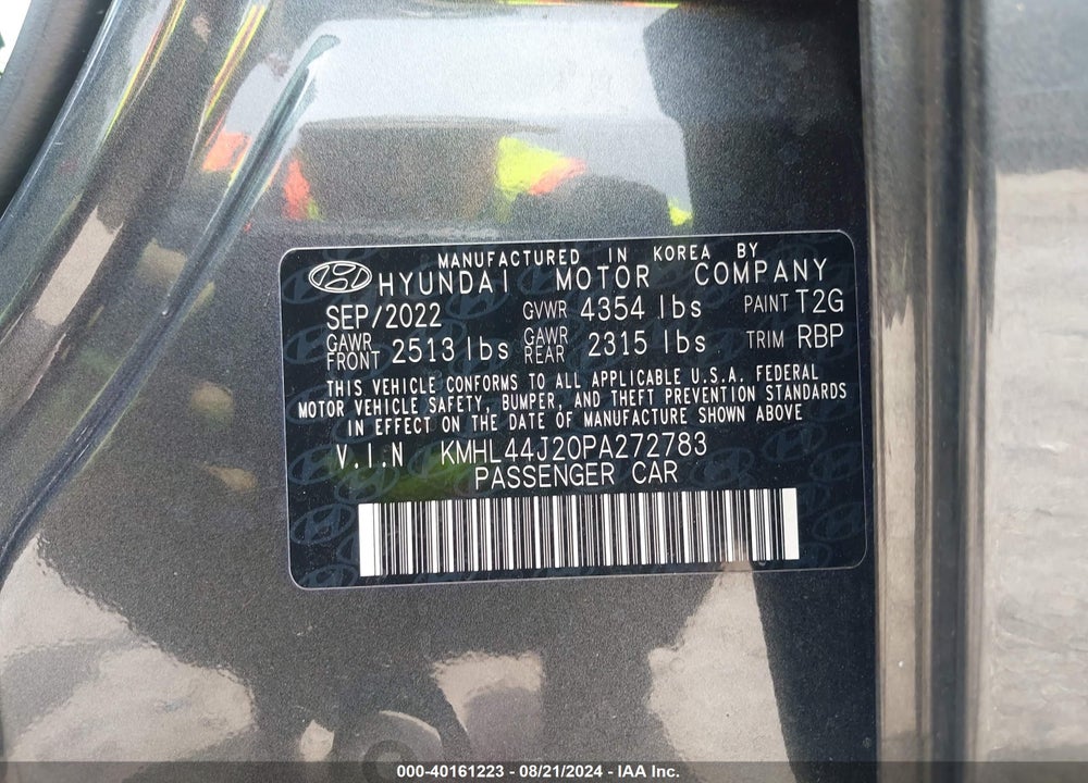 2023 HYUNDAI SONATA SEL PLUS VIN: KMHL44J20PA272783