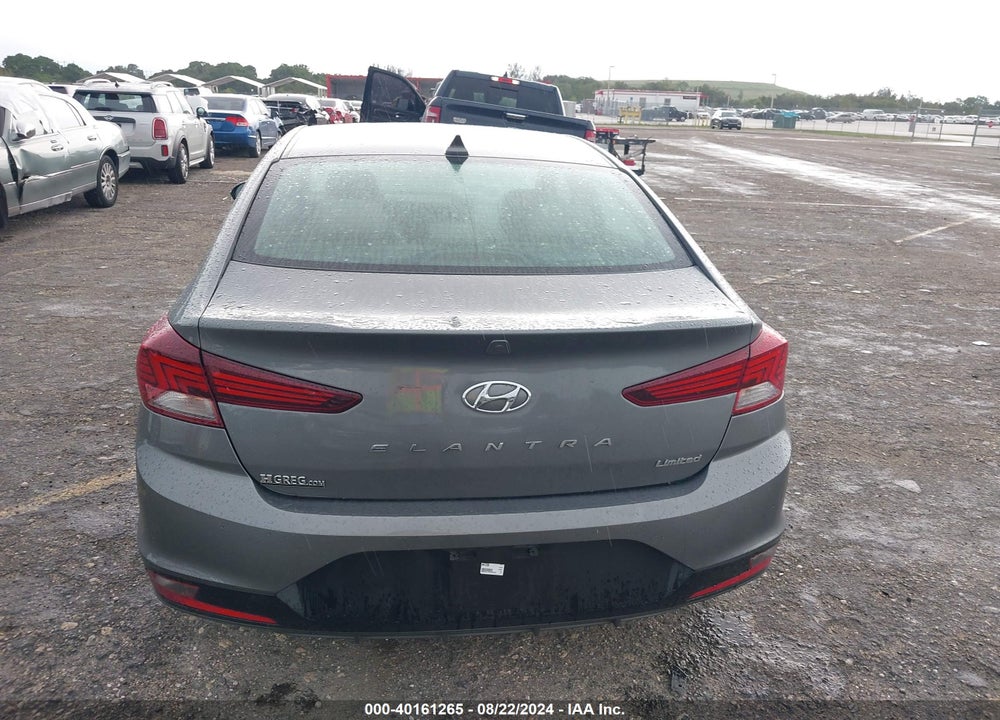 2019 HYUNDAI ELANTRA LIMITED VIN: 5NPD84LF0KH495405