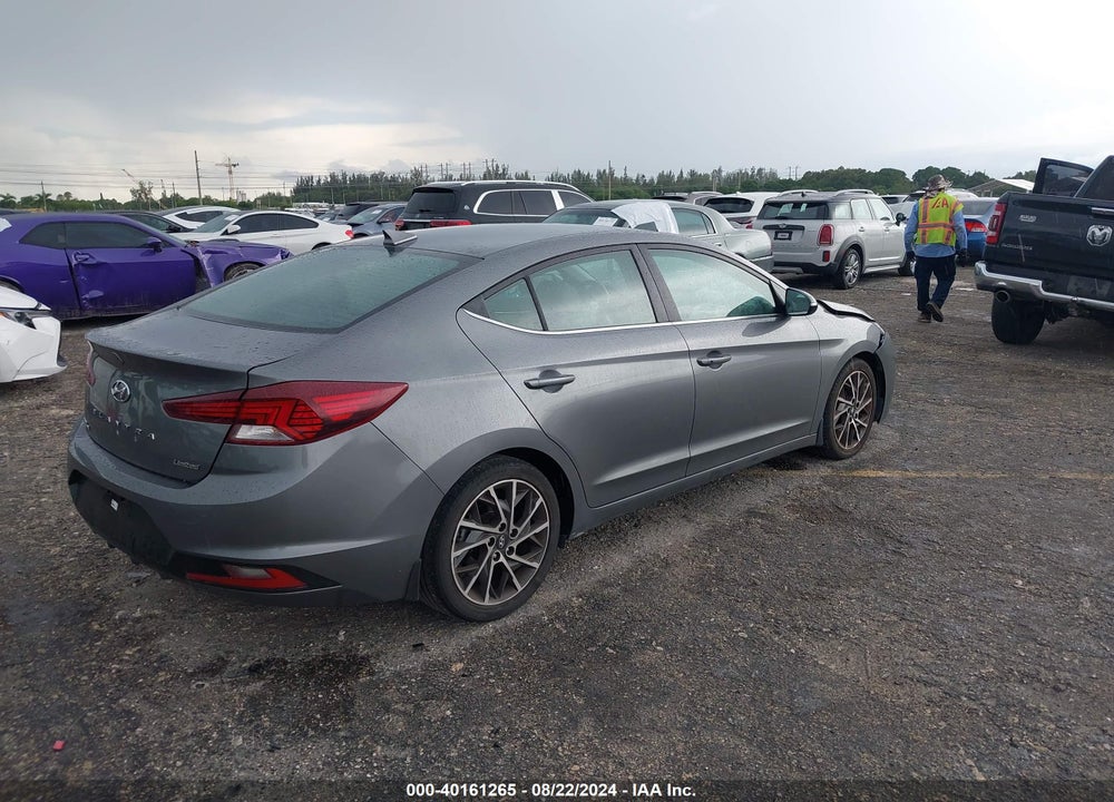 2019 HYUNDAI ELANTRA LIMITED VIN: 5NPD84LF0KH495405