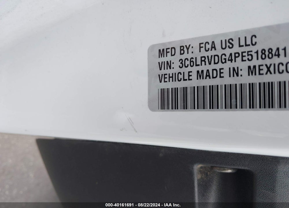 2023 RAM PROMASTER 2500 2500 HIGH VIN: 3C6LRVDG4PE518841