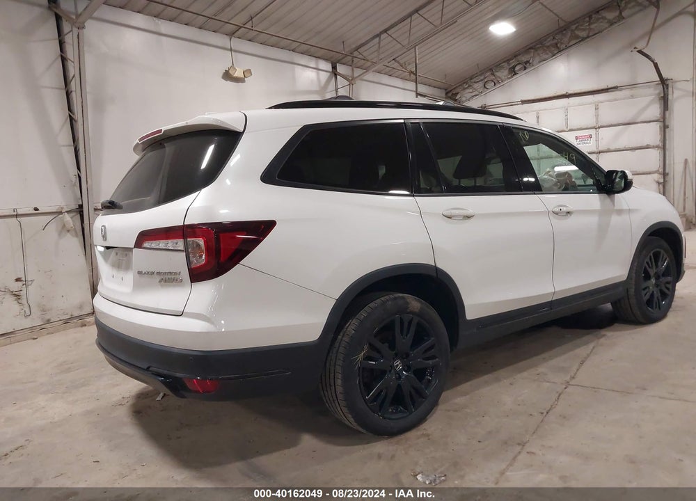 2021 HONDA PILOT AWD BLACK EDITION VIN: 5FNYF6H74MB064393