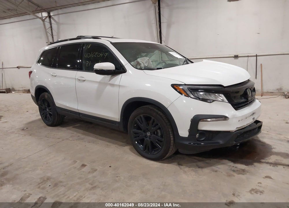 2021 HONDA PILOT AWD BLACK EDITION VIN: 5FNYF6H74MB064393