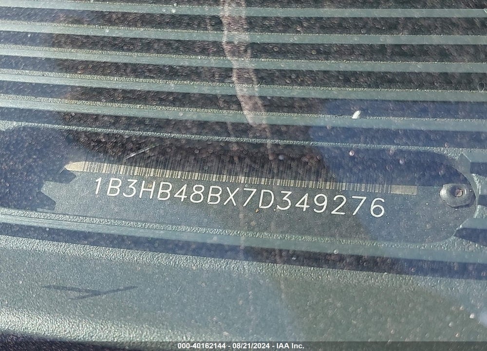 2007 DODGE CALIBER SXT VIN: 1B3HB48BX7D349276