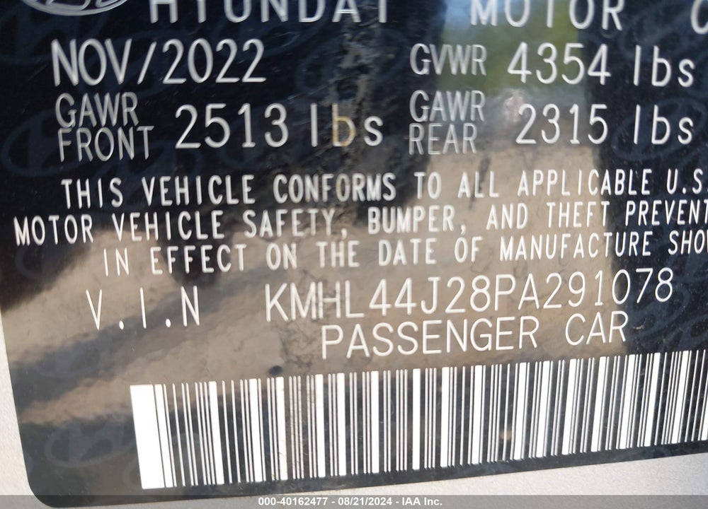 2023 HYUNDAI SONATA SEL PLUS VIN: KMHL44J28PA291078
