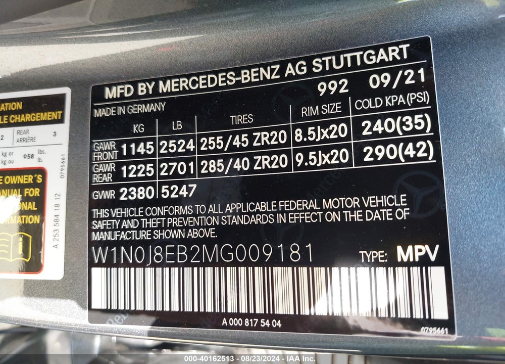 2021 MERCEDES-BENZ GLC 300 4MATIC COUPE VIN: W1N0J8EB2MG009181