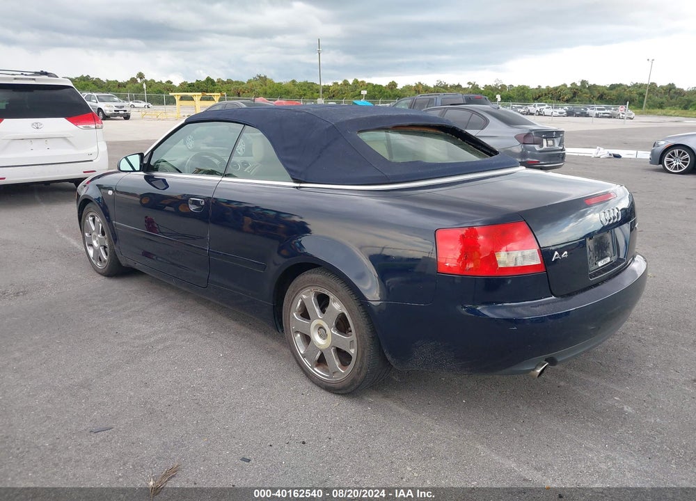 2005 AUDI A4 1.8T VIN: WAUAC48H55K020900