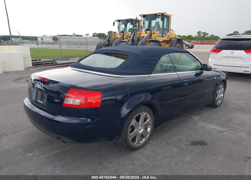 2005 AUDI A4 1.8T VIN: WAUAC48H55K020900