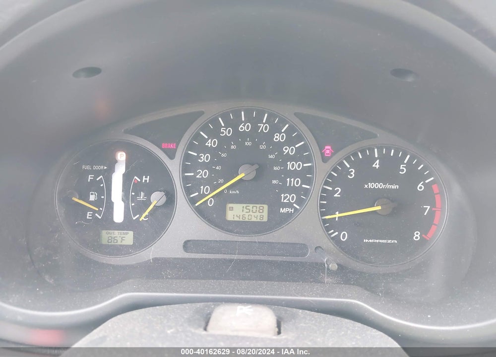 2002 SUBARU IMPREZA OUTBACK SPORT VIN: JF1GG68562H824687