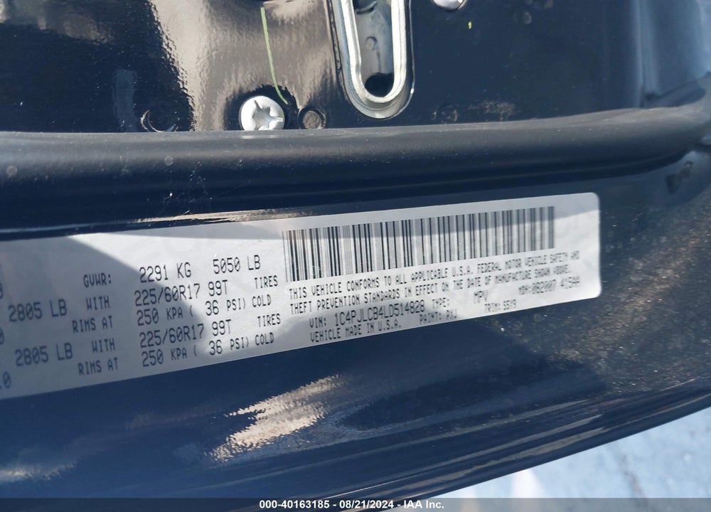 2020 JEEP CHEROKEE LATITUDE FWD VIN: 1C4PJLCB4LD514828