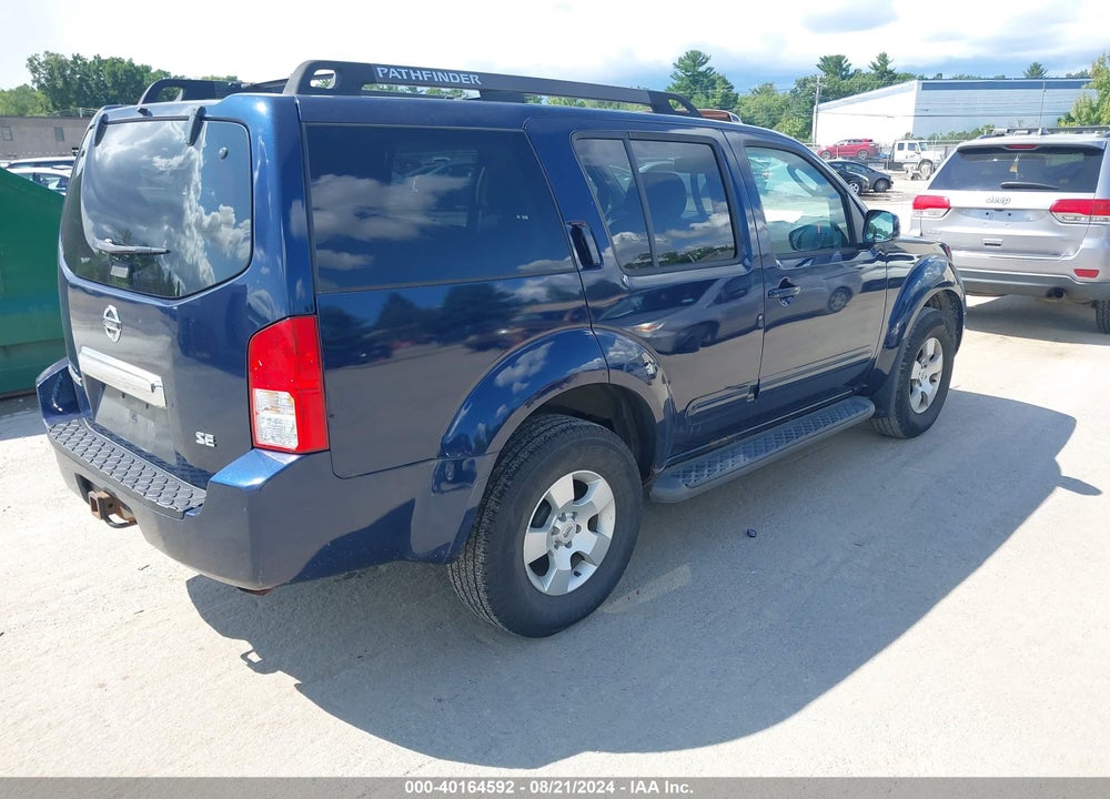 2007 NISSAN PATHFINDER SE VIN: 5N1AR18W27C611225