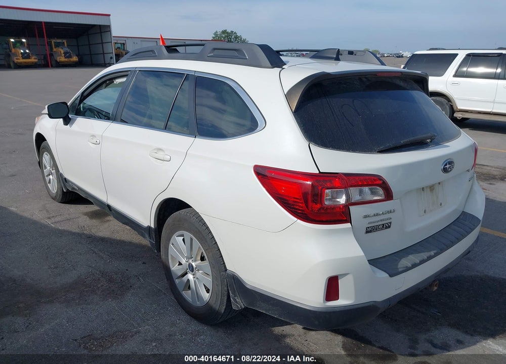 2016 SUBARU OUTBACK 2.5I PREMIUM VIN: 4S4BSBCC6G3322554