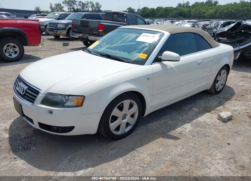 2004 AUDI A4 1.8T VIN: WAUAC48H64K010133