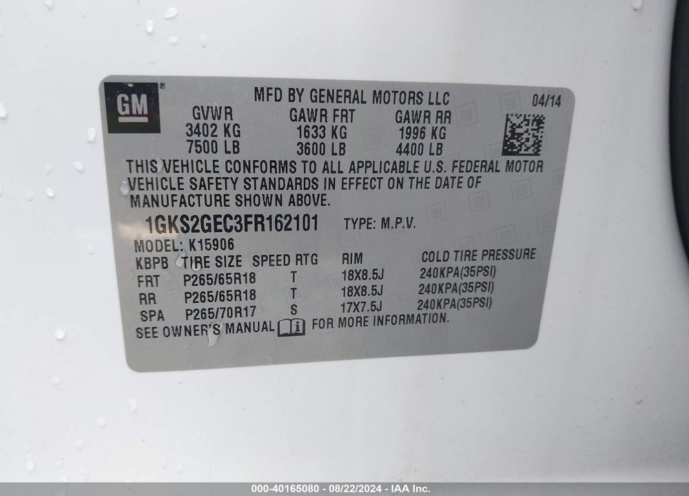 2015 GMC YUKON XL 1500 SLE VIN: 1GKS2GEC3FR162101
