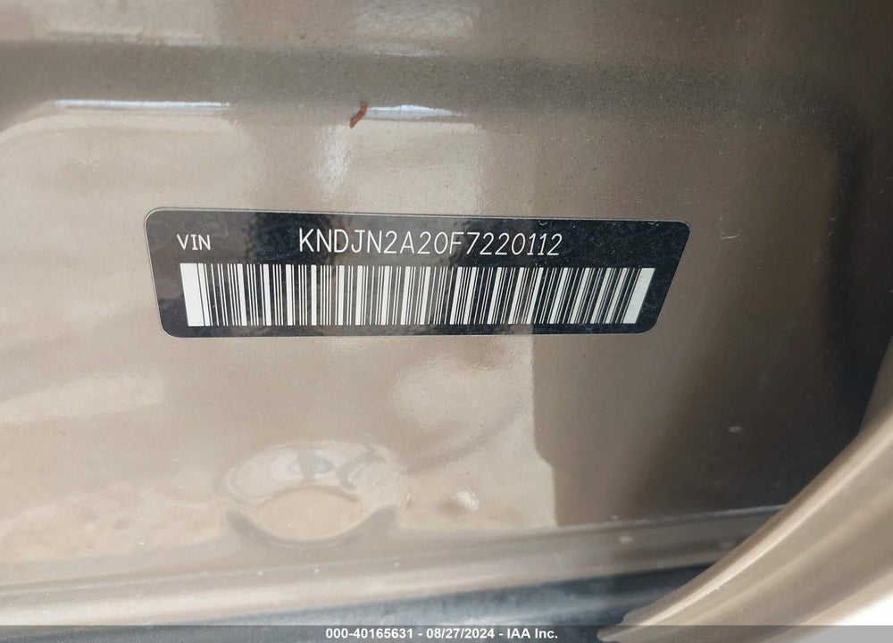 2015 KIA SOUL VIN: KNDJN2A20F7220112