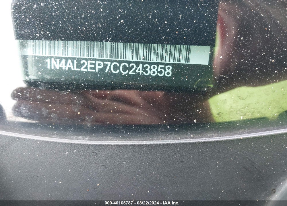 2012 NISSAN ALTIMA 2.5 S VIN: 1N4AL2EP7CC243858
