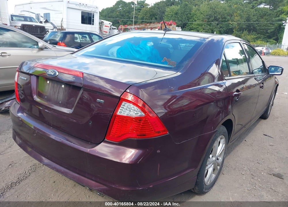 2012 FORD FUSION SE VIN: 3FAHP0HA4CR386380