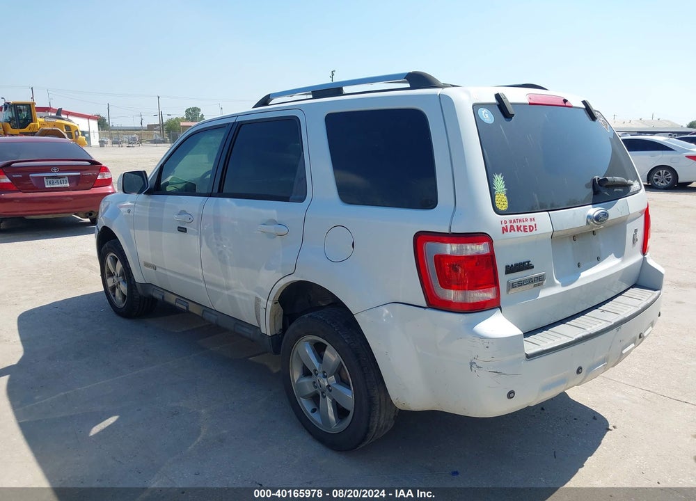 2008 FORD ESCAPE LIMITED VIN: 1FMCU04198KD22751